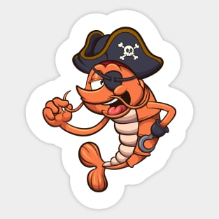 Pirate Shrimp Sticker